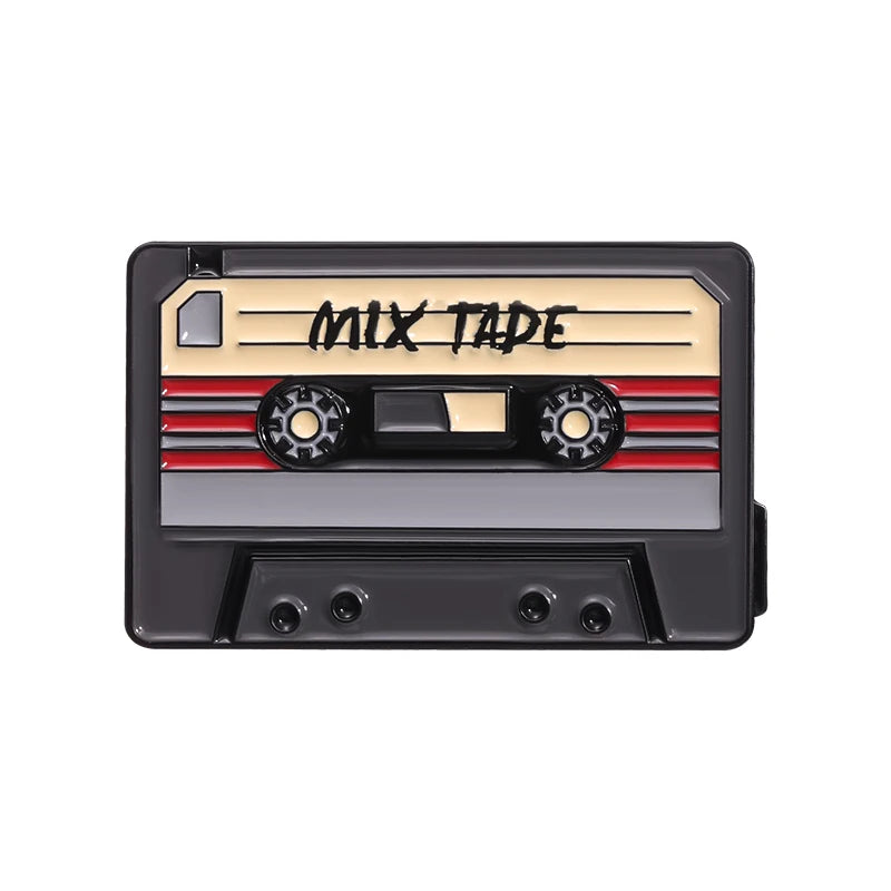 QIHE JEWELRY Retro Cassette Tape Enamel Pin Badge