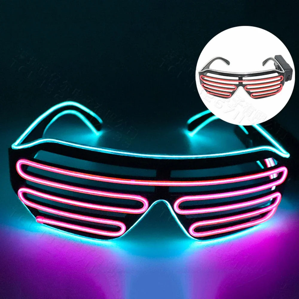 LED Glow Glasses with Blinking Modes for Parties
