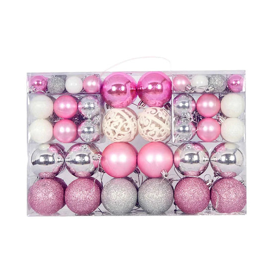 100Pcs Christmas Ball Ornaments Tree Decorative Shatterproof Decorations Hanging Xmas for Anniversary Wedding Party Holiday