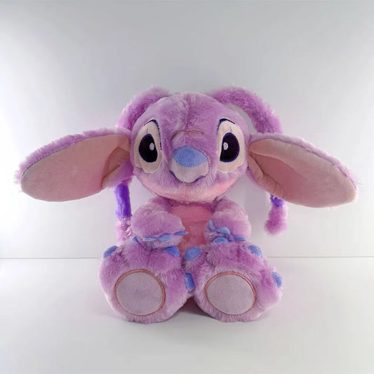 2025 hot Disney Lilo&Stitch Plush Doll Breath Child Peluche Soothes Toy Anime Baby Music Light Sleep Toys Pink Stitch Kid Gifts