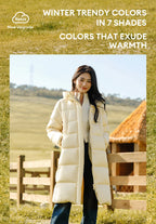 Semir Women's Long Hooded Down Jacket - 90% Duck Down