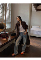 Lautaro Women's Long Faux Mink Fur Coat - Thick Warm Winter Overcoat