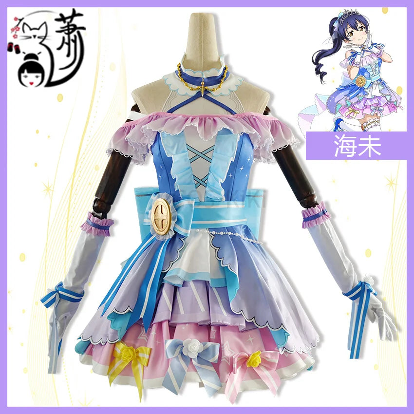 COS-KiKi Anime Lovelive Aqours Tojo Nozomi/Nishikino Maki All Members Fireworks Awakening Lolita Singing Suit Cosplay Costume SS69