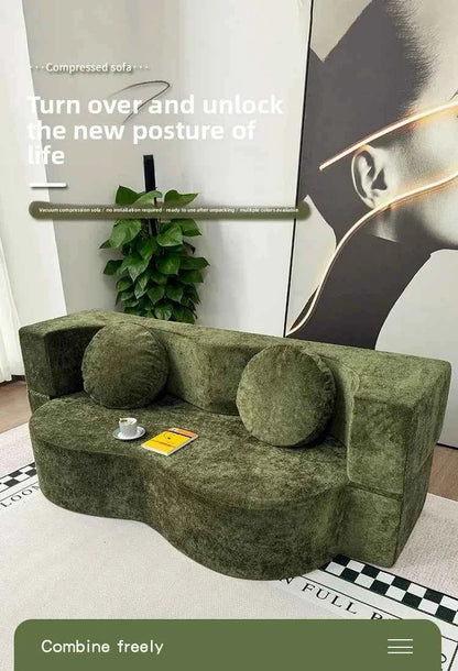Living Room Sofas Vacuum Compression Sofa Pure Sponge Single Multifunctional Foldable Special Shaped Sofa Bed Furniture