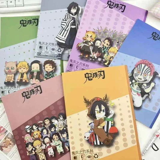 Demon Slayer anime two-dimensional cartoon horizontal line notepad creative personality high-value notebook student stationery