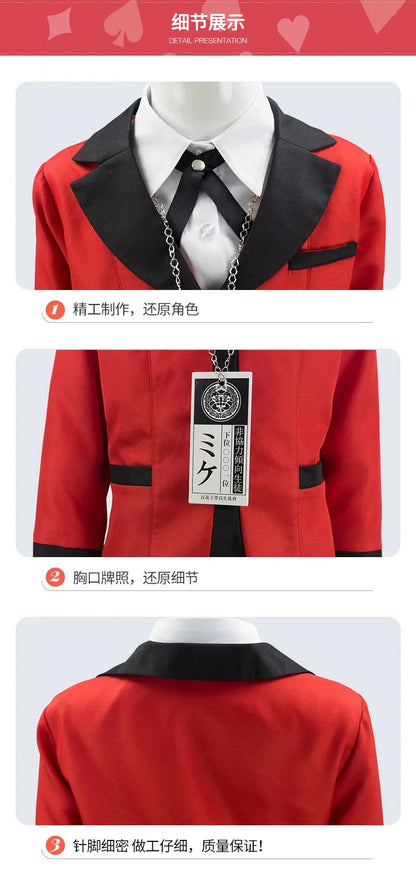 Yumeko Jabami Cosplay Costume School Uniforms Jabami Yumeko Outfits Full Set with Stockings Girl JK School Uniform For Comic Con SS69