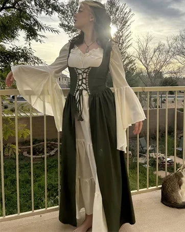 Cosplay Womens'S Medieval Renaissance Costume Cosplay Over Suit Dress Vest Victoria Princess Steam Punk Strap Plus Size SS69