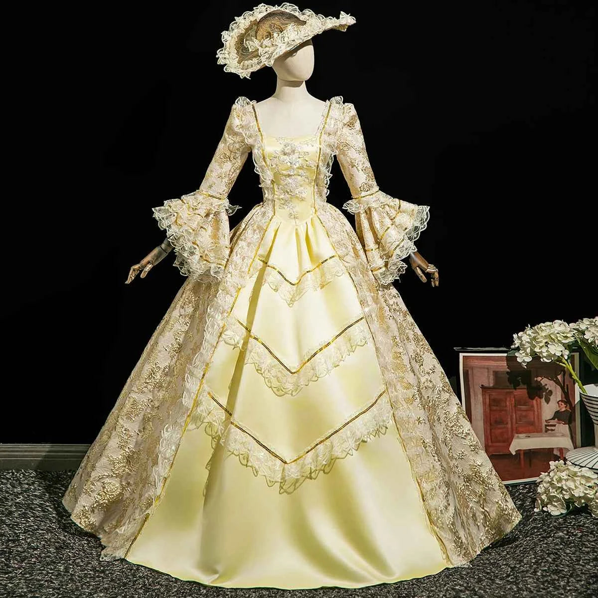 Customized Women Renaissance Victorian Party Dresses Baroque Historical Theater Masquerade Gowns