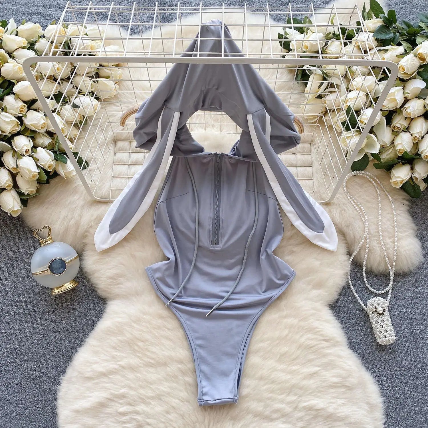 Women Hotsweet Sexy Drawstring Lace Up Design Halter Playsuits Fashion Transparent Bodysuits Slim Hollow Out Summer Rompers  New