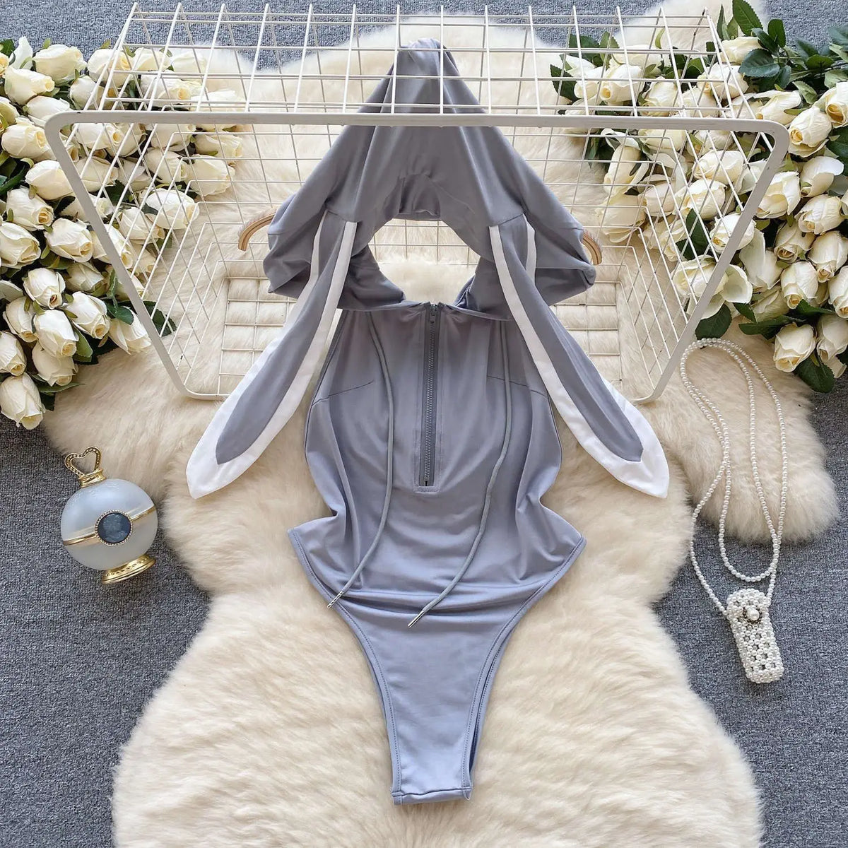 Women Hotsweet Sexy Drawstring Lace Up Design Halter Playsuits Fashion Transparent Bodysuits Slim Hollow Out Summer Rompers  New