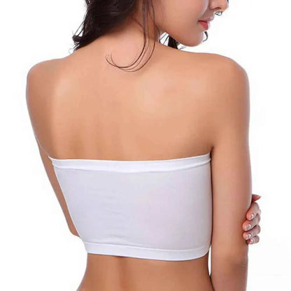 DOIAESKVE Large Size plus Wireless Tube Top Strapless Bra Women's Seamless Bandeau Bra Comfortable Underwear for Big Size Women