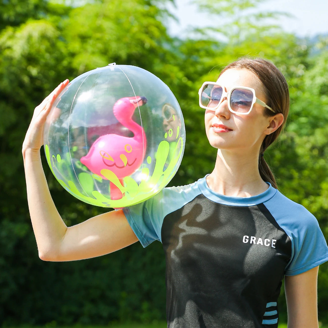 SS69 30cm Transparent PVC Inflatable Beach Ball for Pool and Party Supplies