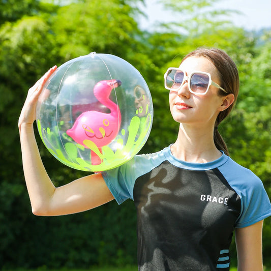 SS69 30cm Transparent PVC Inflatable Beach Ball for Pool and Party Supplies