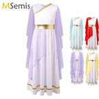 Halloween Ancient Greek Toga Costume Grecian Sleeveless Gown Dress Shawls Flowy Tulle Dress Cosplay Performance Costume