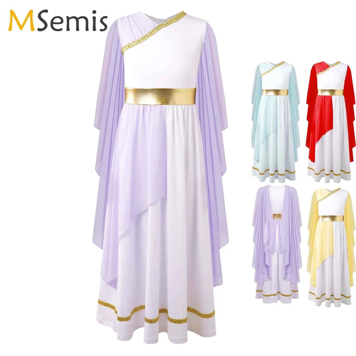 Halloween Ancient Greek Toga Costume Grecian Sleeveless Gown Dress Shawls Flowy Tulle Dress Cosplay Performance Costume