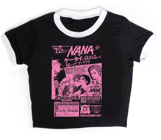 Y2k Nana Osaki Graphic T Shirts  Casual Harajuku Streetwear Japanese Clothes Fashion Rock Punk Sleeveless Tanks & Camis Coquette SS69 17.69 Black8 / L