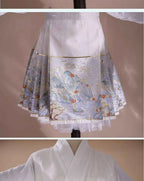 Summer New Short Horse Face Skirt White Short Set Retro Thickened Ming System Improved Han Element Chinese Style Tang Suit