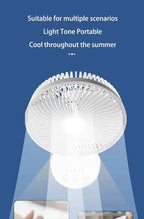 3600mAh USB Desk Fan 4 Speed Adjustable Desktop Table Fan with Strong Wind Quiet Operation Kipas USB Oscillating Fan