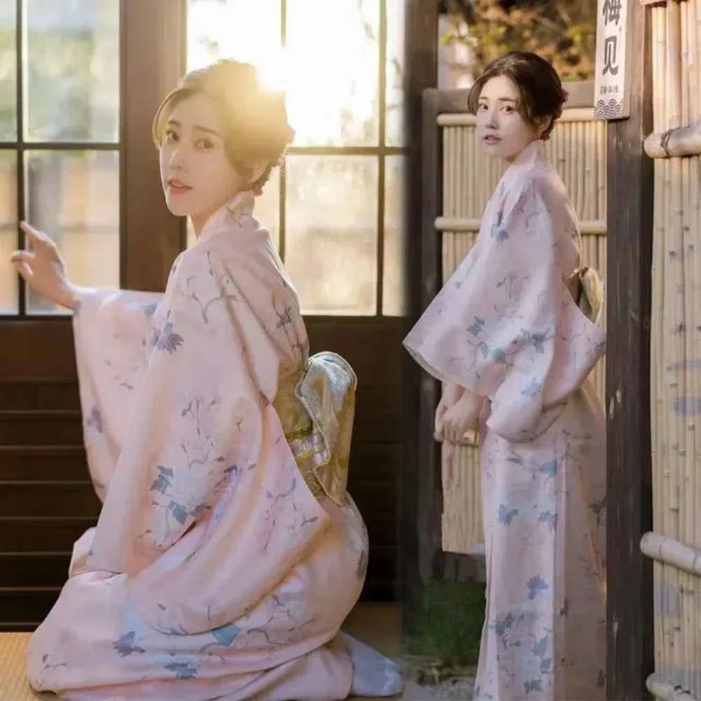 Fashion Photography Clothes Party Dress Japanese Kimono Cosplay Yukata Women Clothing Traditional Ethnic Style Streetwear Stage
