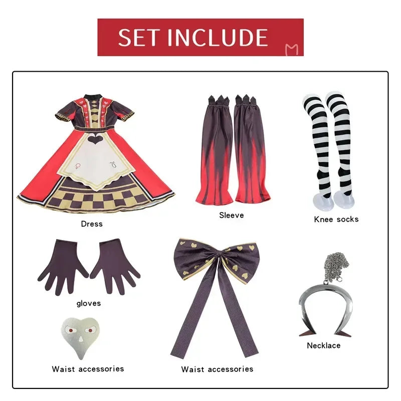 Alice Cosplay Costume Set for Women - Polyester Anime Outfit
