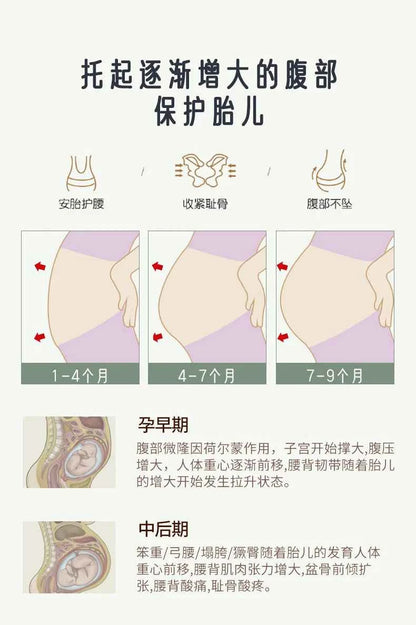 Double Support Back Abdomen Brace Shoulder Strap Lumbar Adjustable Black M-XXL NewSpecial Abdominal Care Belt for Pregnant Women
