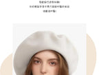 100% Wool Oversize Women's Beret Hat - Warm & Stylish Painter Cap