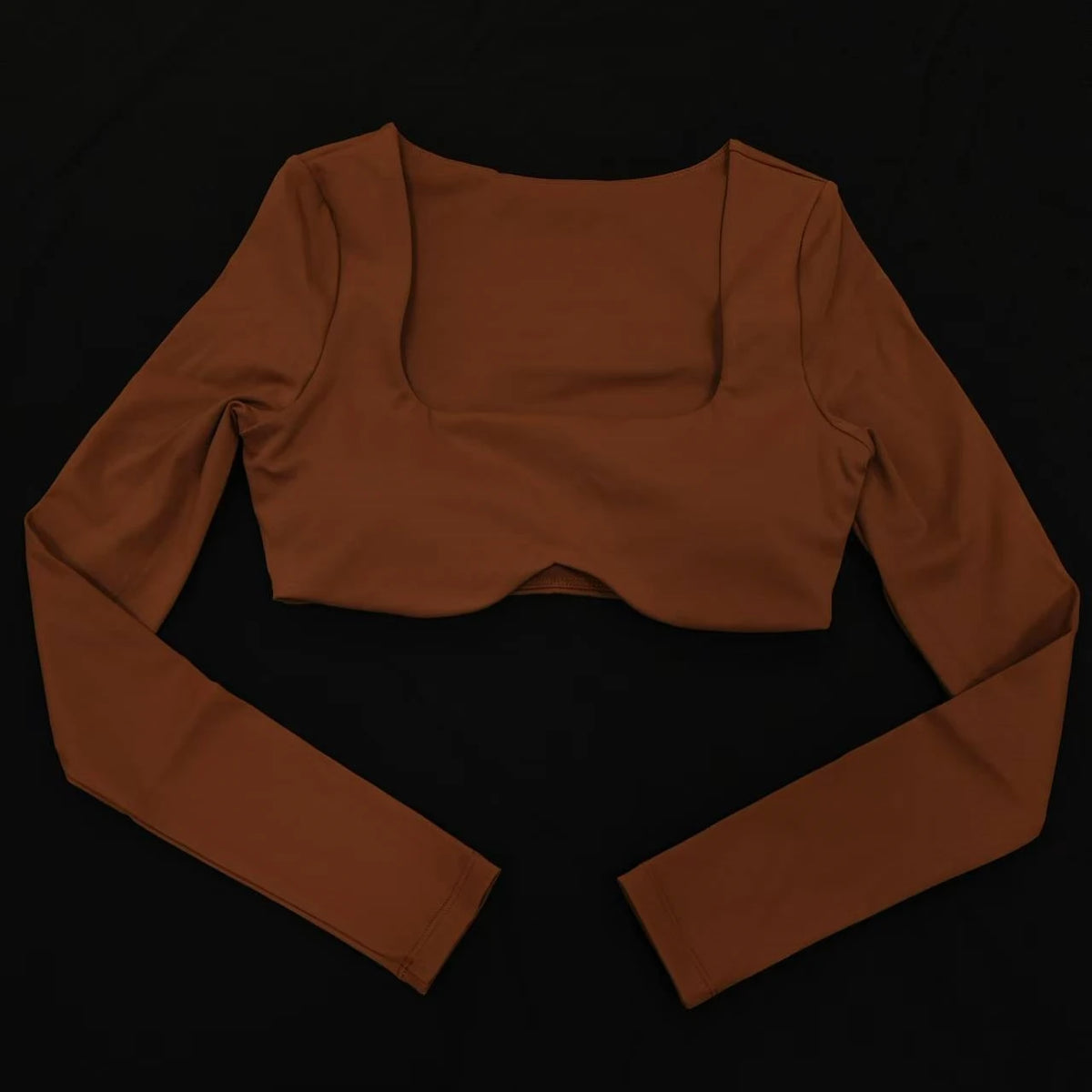 Long Sleeve Yoga Shirts Sexy Sports Top Tight Gym Clothes Woman Fitness Crop Top with Chest Pad Workout Yoga Top Athleisure - SS69