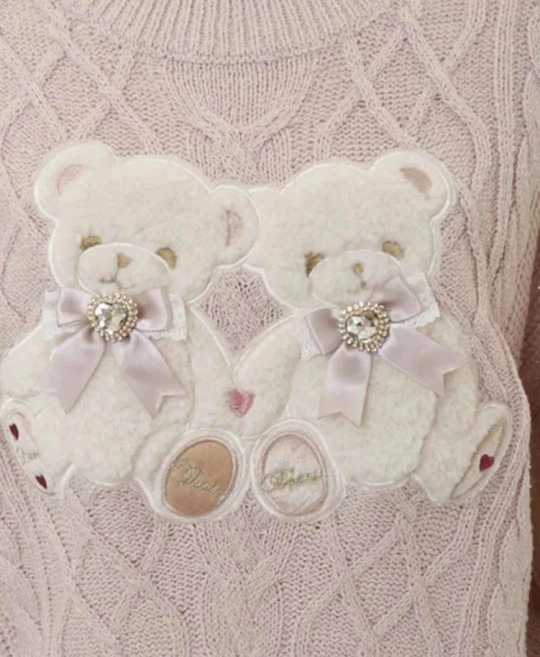 Mine Style Autumn and Winter Classic Cartoon Bear Sweater Lady Girls Sweet Round Neck Loose Sweater Japanese Liz Knit Tops