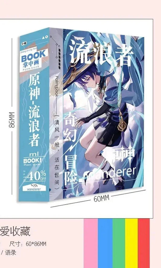 Game Impact Alhaitham Anime Project 40 Sheets 80 Pages Double-sided Mini Characters 68x60mm Magazine Miniature Comic Books SS69