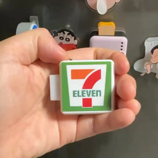 Creative Mini Refrigerator Sticker Convenience Store Magnetic Light Box Display Board with Luminous Light Box Model Ornament