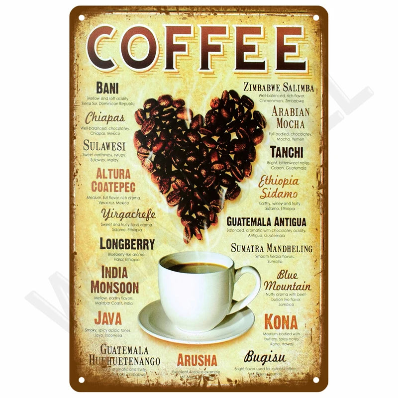 Vintage Metal Tin Sign 20x30cm Retro Wall Art for Home Bar