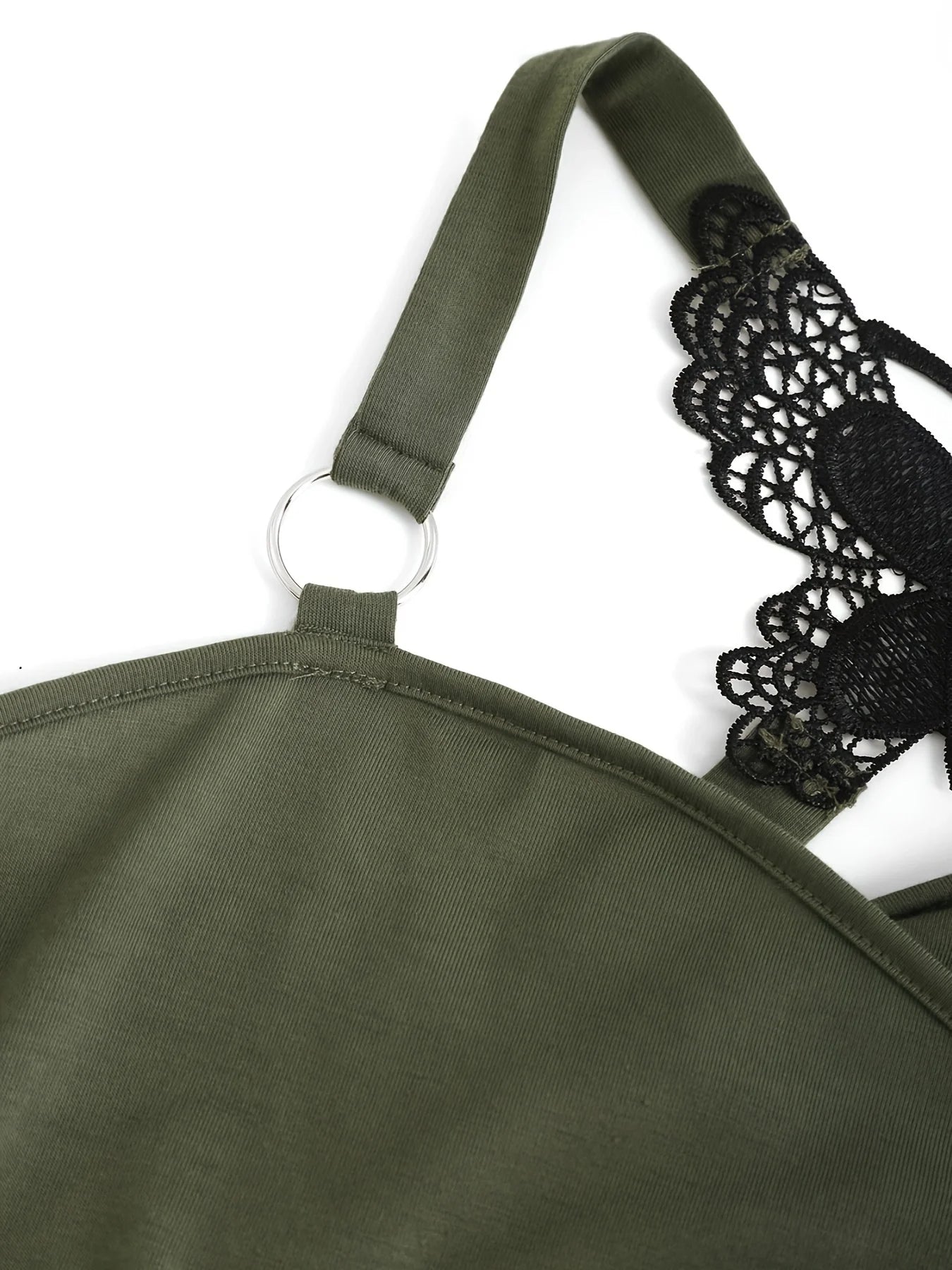 New European and American women's pleated suspenders butterfly lace cross vest in spring and summer of 2024 SS69