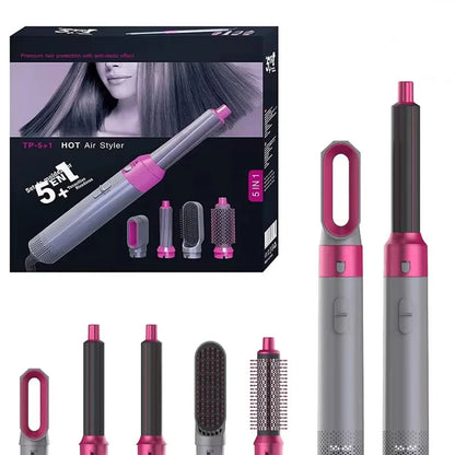 2025 New 5 in 1 Hair Dryer Hot Comb Set Professional Curling Iron Hair Straightener Styling Tool For Airwrap Hair Dryer NEW SS69 57.69 Purple / us
