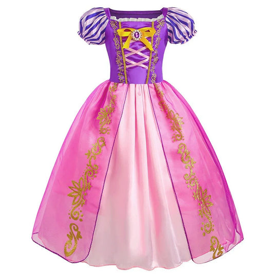 Children Princess Costume Cosplay Dress Girls Halloween Carnival Birthday Outfit Party Sleeping Beauty Ball Gown