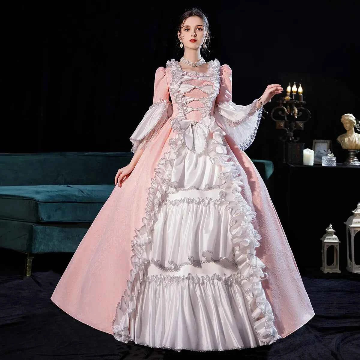 New Victorian Masquerade Ball Gown for Women, 18th Century, Marie Antoinette Costume, Historical Theater Clothing, Party Dress