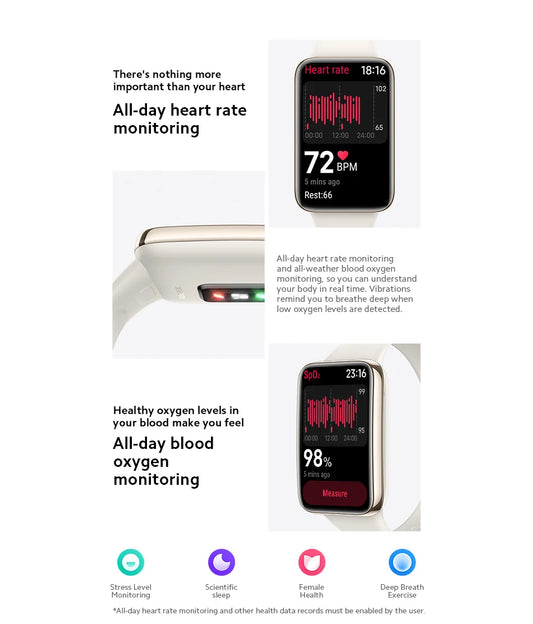 For Global Version Mi Band 7 Pro AMOLED Screen Blood Sleep Breathing Oxygen Monitoring Health Management Smart Watch