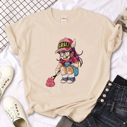 Arale T-shirt female designer Japanese women's casual loose fitting T-shirt girl designer Harajuku clothing SS69 11.69 11682kaqise / L