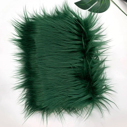 SS69 Faux Fur Fabric 8cm Long Pile 25x45cm Sheet for Cosplay and Patchwork