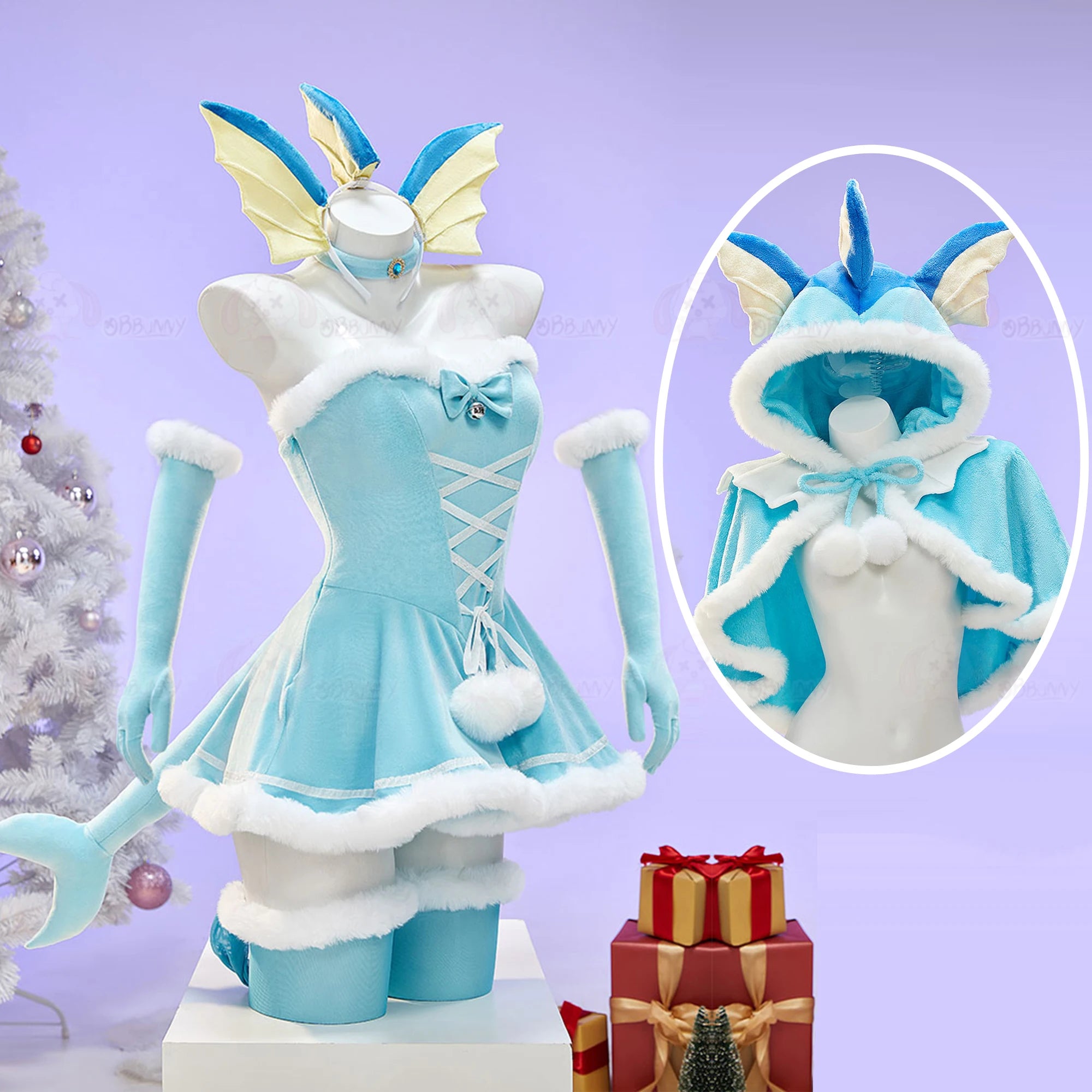 Anime Vaporeon Umbreon Sylveon Cosplay Costume Women Sexy Cloak Dress Outfit Cute Bunny Girl Uniform Halloween Christmas Clothes