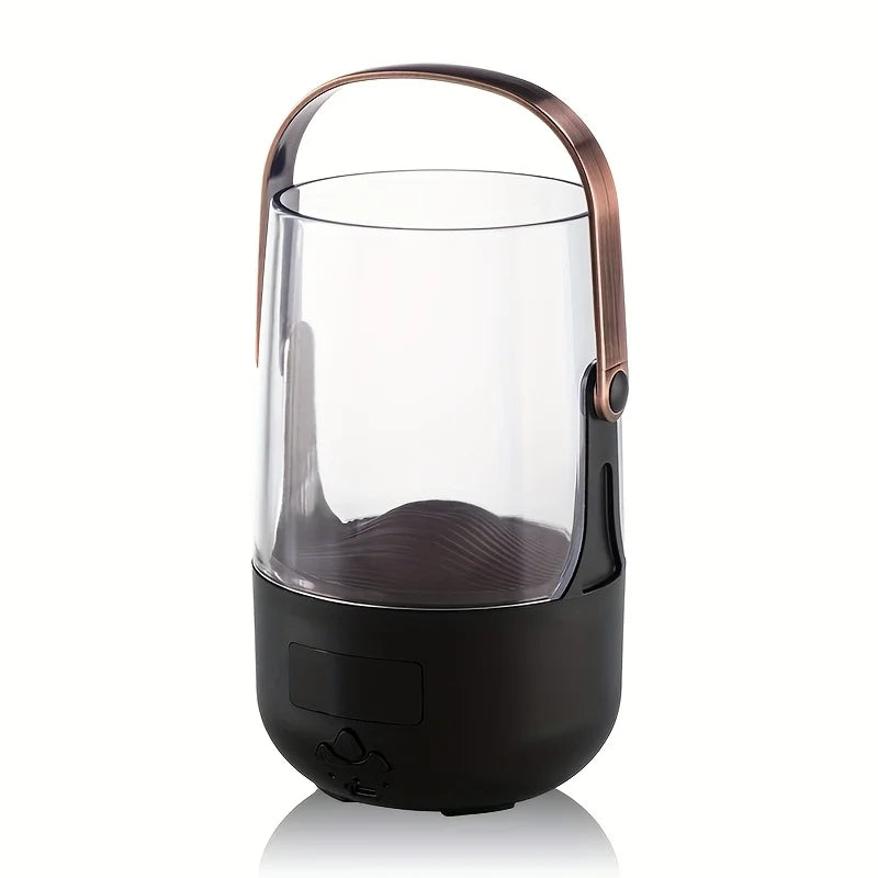 Retro Flame Aromatherapy Humidifier with 200ml Capacity & Dual Lighting