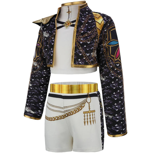 SS69 Anime Movie Cosplay Costume Set for Girls Cotton Polyester Dress Pants