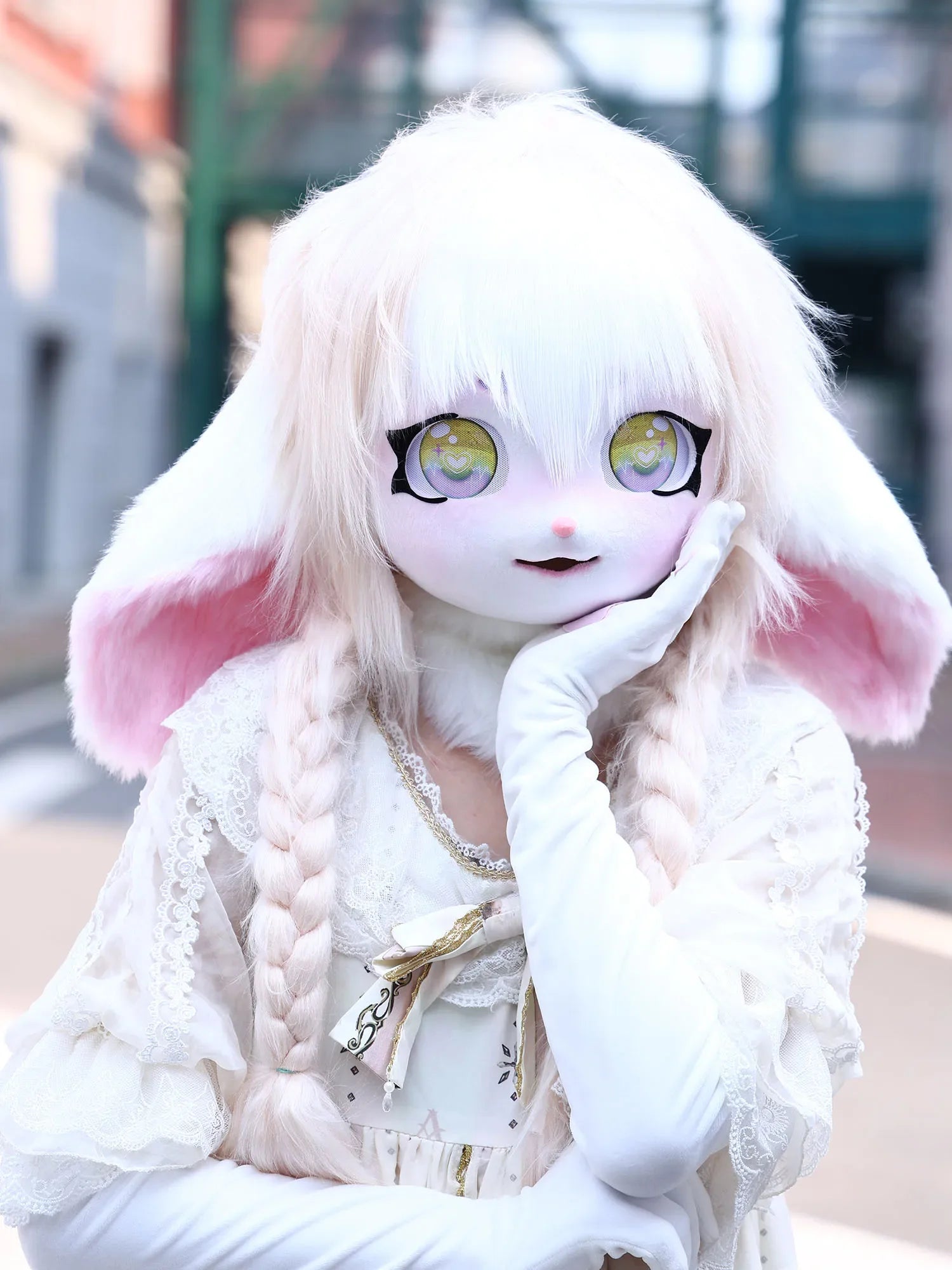 Kig Furry Mask Plastic Headbase for Adult Cosplay Costume