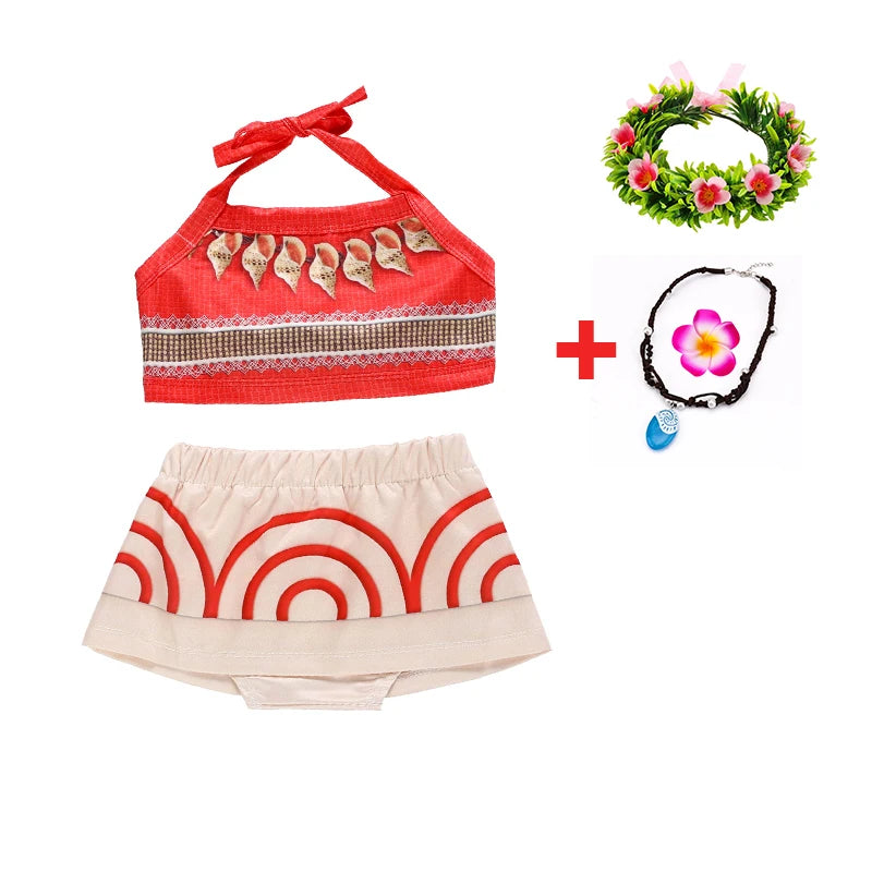 Disney Moana Costume Dress for Girls - Satin Mesh Ocean Adventure