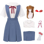 Anime School Uniform Cosplay Costume for Women with Wig