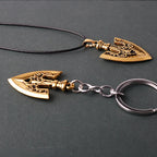 Metal Arrow Figure JoJo Bizarre Adventure Figurine Keychain Kujo Jotaro Pendant Chain Charms Key Ring Anime Jewelry Accessories