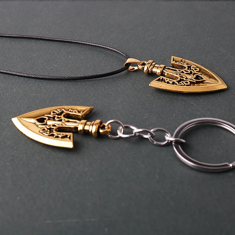 Metal Arrow Figure JoJo Bizarre Adventure Figurine Keychain Kujo Jotaro Pendant Chain Charms Key Ring Anime Jewelry Accessories