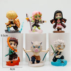 1-12pcs Anime Demon Slayer Blind Box Figure Toys Kimetsu No Yaiba Battle Series Guess Bag Mystery Doll Christmas Birthday Gift