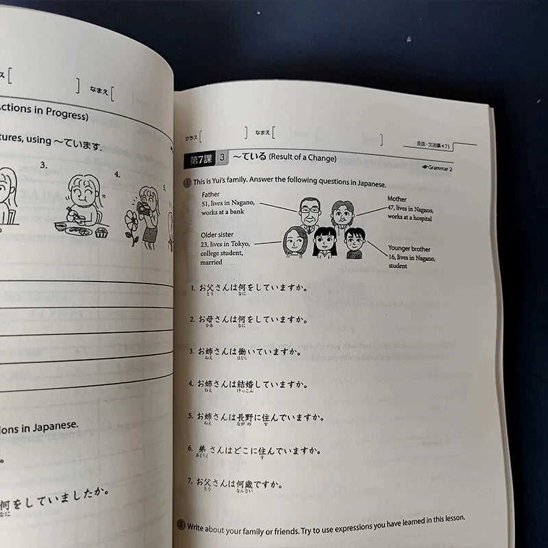 Genki 3rd Edition learn japanese Textbook workbook answer An Integrated Course In Elementary Japanese and english Learning Book SS69
