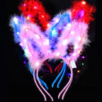 LED Glow Cat & Bunny Ear Headbands - 10/20/30 Pcs