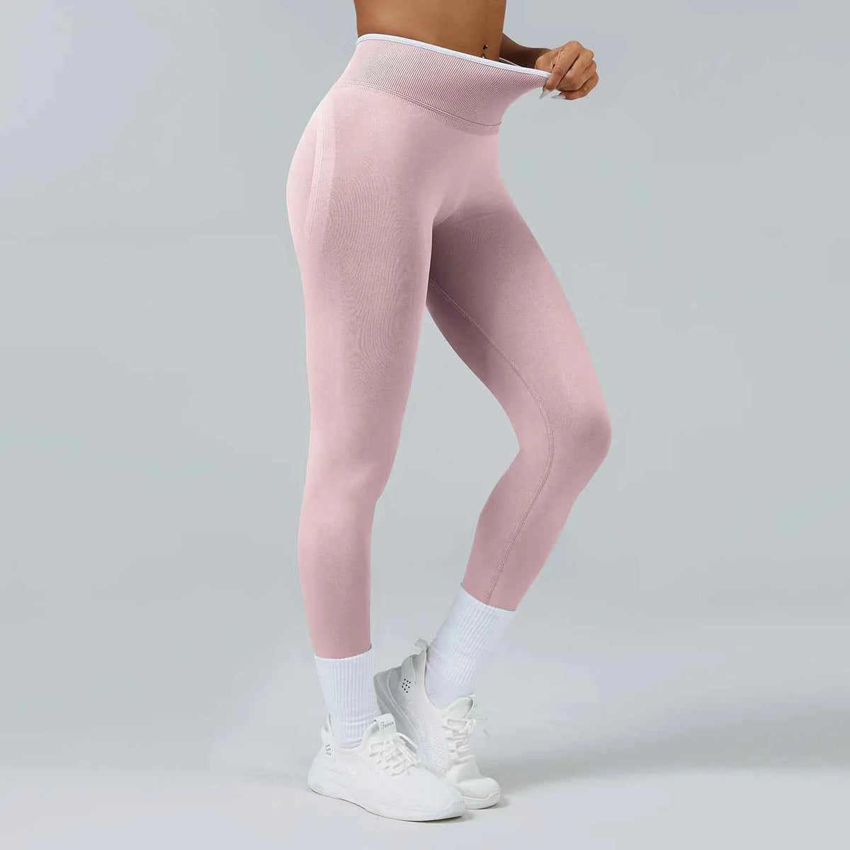 Seamless High Waist Yoga Pants Women Tummy Control Leggings Stretchy Soft Workout Running Leggings Comfortable Gym Sports Tights